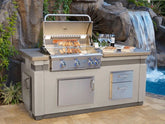 AOG 30” T-Series Gas Island Grill Bundle showcasing a premium outdoor cooking grill in a stylish GFRC island design.